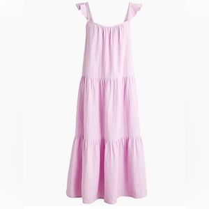 J. Crew Ruffle Strap Maxi Dress in Smoky Lilac